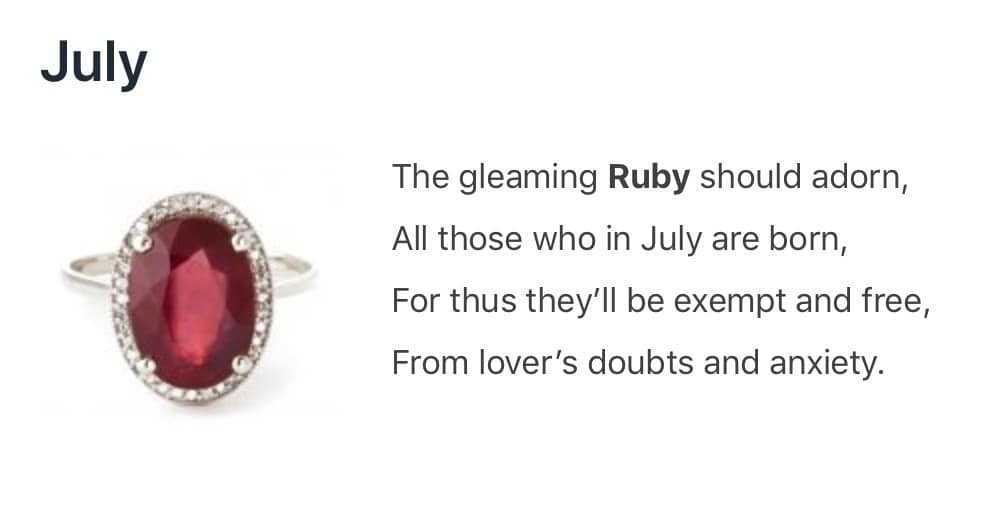 Ruby - The July Birthstone