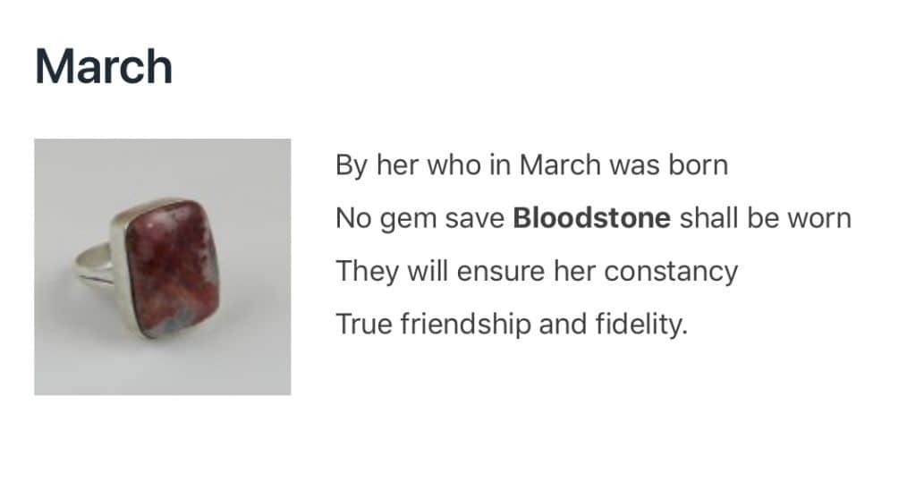 Bloodstone - The March Birthstone