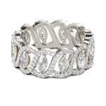 Getting married wit this Hollow Marquise Cut Sterling Silver Women's Band