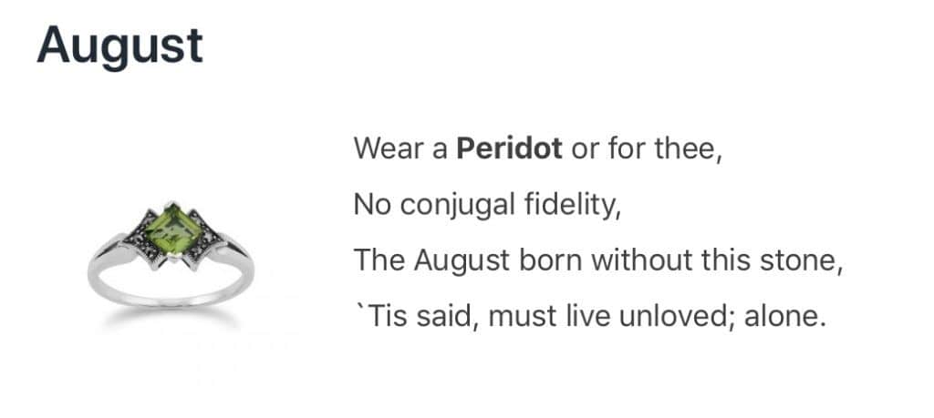 Peridot - The August Birthstone